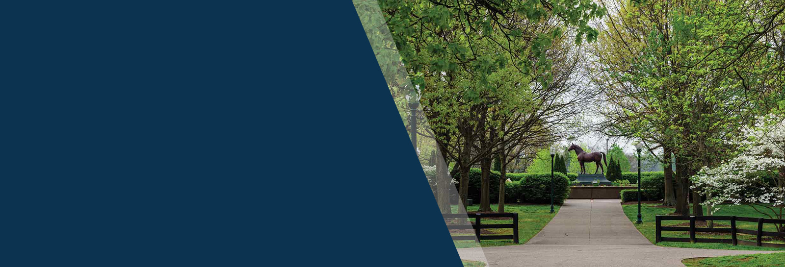 Man O War Statue in Spring